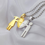 Lover Heart 2 Piece Joining Couple Pendants