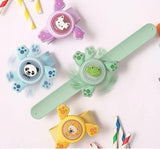 LED Light Spinning Slap Band Cartoon Bracelet for kids