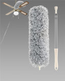 Microfiber Duster for Cleaning Telescopic Extension Long Pole Bendable Head, Scratch-Resistant Cover