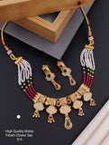 Premium Quality High Gold Rajvadi Choker Set